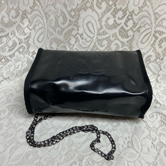 Vintage, Gucci Guilty , Black Enamel Amenity Pouch- Crossbody Bag - Picture 9 of 12